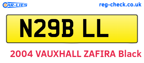 N29BLL are the vehicle registration plates.