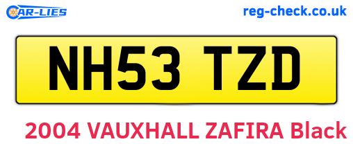 NH53TZD are the vehicle registration plates.