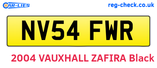 NV54FWR are the vehicle registration plates.