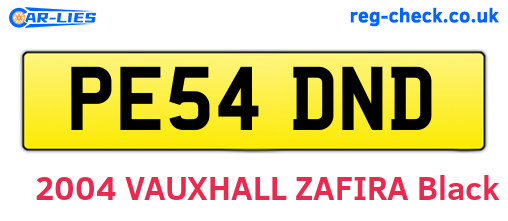 PE54DND are the vehicle registration plates.