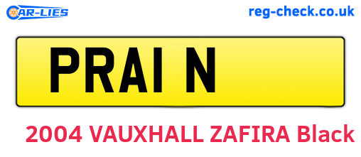 PRA1N are the vehicle registration plates.