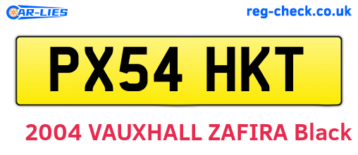 PX54HKT are the vehicle registration plates.