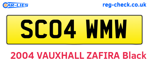 SC04WMW are the vehicle registration plates.