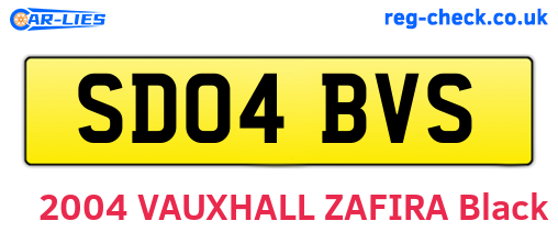 SD04BVS are the vehicle registration plates.