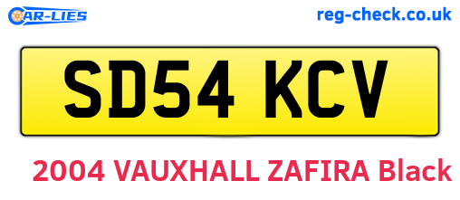 SD54KCV are the vehicle registration plates.