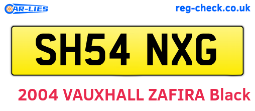 SH54NXG are the vehicle registration plates.