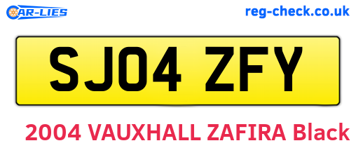 SJ04ZFY are the vehicle registration plates.