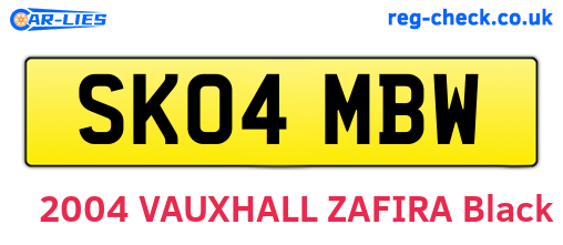 SK04MBW are the vehicle registration plates.