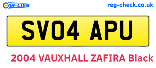 SV04APU are the vehicle registration plates.