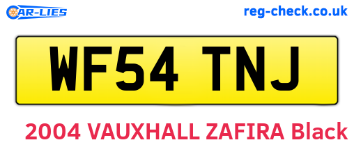 WF54TNJ are the vehicle registration plates.