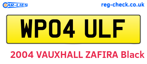 WP04ULF are the vehicle registration plates.