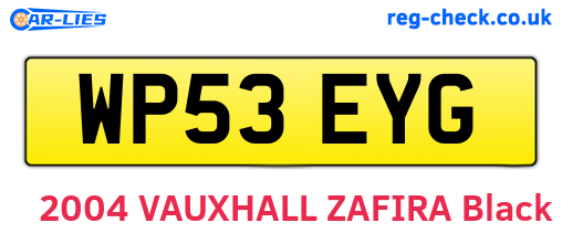 WP53EYG are the vehicle registration plates.