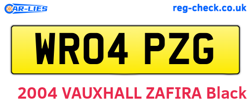WR04PZG are the vehicle registration plates.