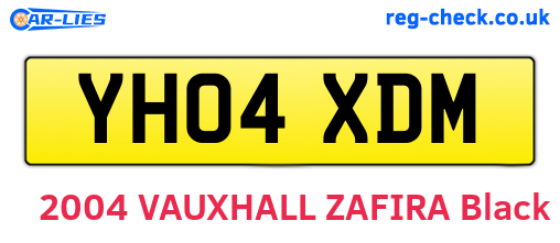 YH04XDM are the vehicle registration plates.