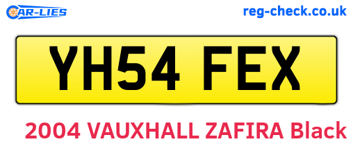 YH54FEX are the vehicle registration plates.