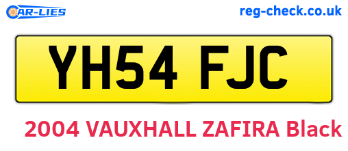 YH54FJC are the vehicle registration plates.