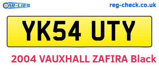 YK54UTY are the vehicle registration plates.