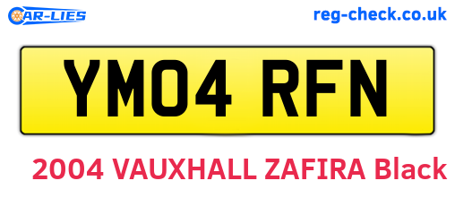 YM04RFN are the vehicle registration plates.