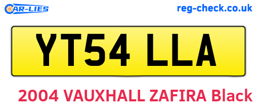 YT54LLA are the vehicle registration plates.