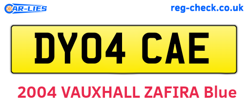 DY04CAE are the vehicle registration plates.