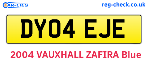 DY04EJE are the vehicle registration plates.