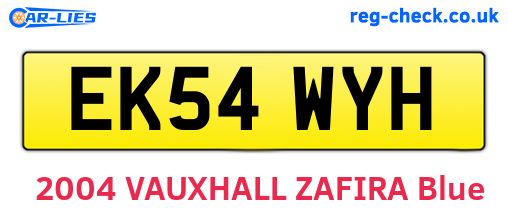 EK54WYH are the vehicle registration plates.