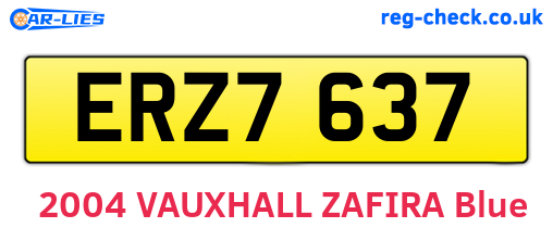 ERZ7637 are the vehicle registration plates.
