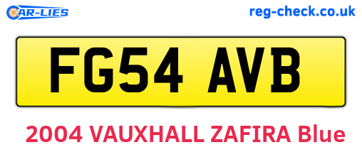 FG54AVB are the vehicle registration plates.