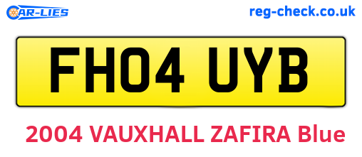 FH04UYB are the vehicle registration plates.