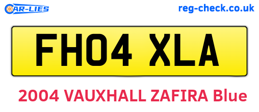 FH04XLA are the vehicle registration plates.