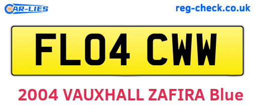FL04CWW are the vehicle registration plates.