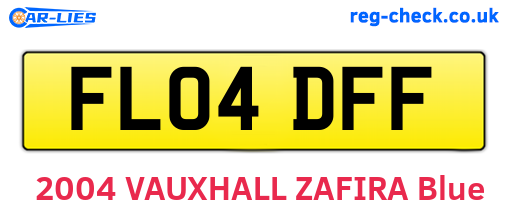FL04DFF are the vehicle registration plates.