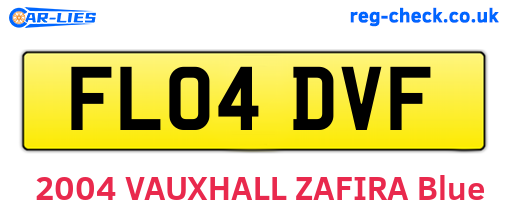 FL04DVF are the vehicle registration plates.