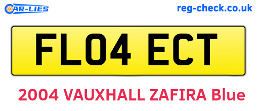 FL04ECT are the vehicle registration plates.