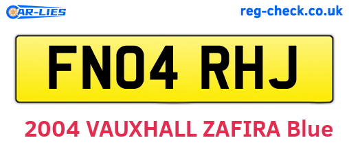 FN04RHJ are the vehicle registration plates.
