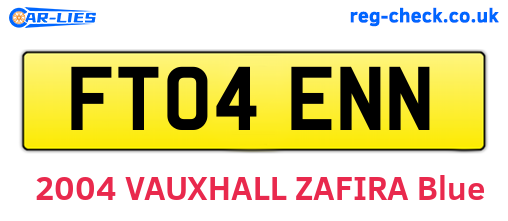 FT04ENN are the vehicle registration plates.