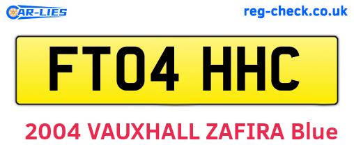 FT04HHC are the vehicle registration plates.