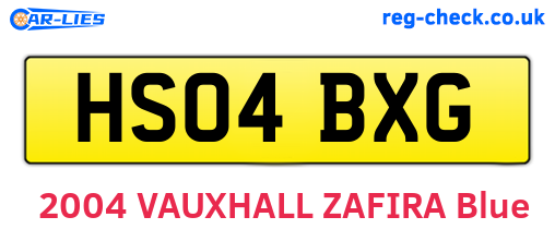 HS04BXG are the vehicle registration plates.