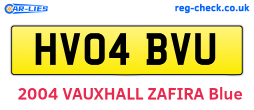 HV04BVU are the vehicle registration plates.