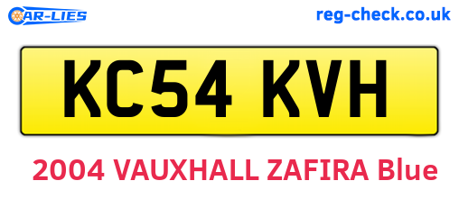 KC54KVH are the vehicle registration plates.