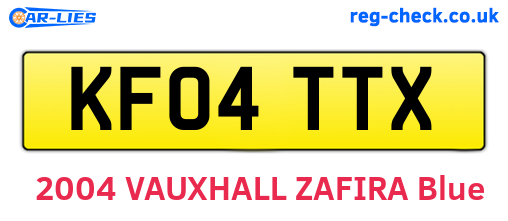 KF04TTX are the vehicle registration plates.