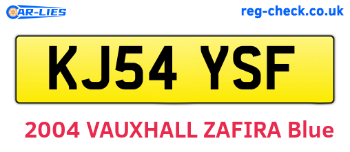 KJ54YSF are the vehicle registration plates.