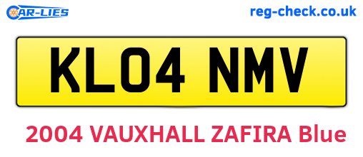 KL04NMV are the vehicle registration plates.