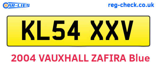 KL54XXV are the vehicle registration plates.