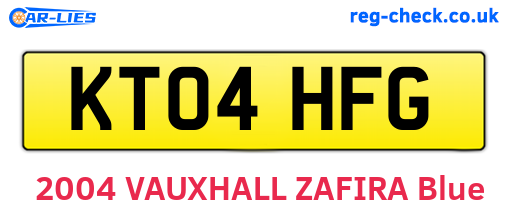 KT04HFG are the vehicle registration plates.