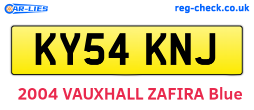 KY54KNJ are the vehicle registration plates.