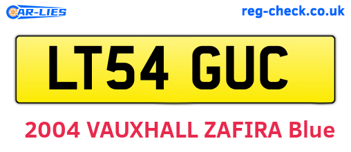 LT54GUC are the vehicle registration plates.