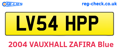 LV54HPP are the vehicle registration plates.