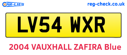 LV54WXR are the vehicle registration plates.