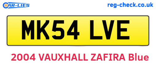 MK54LVE are the vehicle registration plates.